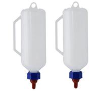 2Pcs Goat Bottles for Feeding Baby Goats, 1 L Calf Bottles and Nipples with Handle & Scale & Hook, Wear-Resistant Pet Supplies Calf Bottle
