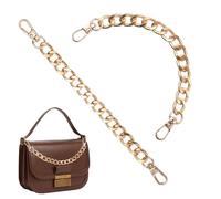 2PCS Gold Bag Chain, Metal Handbag Chains, Bag Chain Strap, Purse Shoulder Strap & Replacement for Women's Handbags, Crossbody Bags, Shoulder Bags, Purse