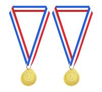 2PCS Gold Medals, Metal Medal with Ribbon for Adults Kids for Kids/Adults/Student/Athlete 1st Medal Medals for Competition/Sports/Party Decoration