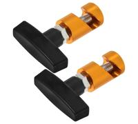 2pcs Gold Metal Hood Strut Clamp for Car Hatchbacks, Drill Free | Brass Locking Body, Smooth Inner Groove, Anti Fall Hold, Home DIY Repair Shop Use