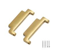 2pcs Gold Silver Black Metal Connector with Spring Pins, 20mm 22mm Flexible Watch Band Connectors(Gold,20 * 20mm)