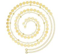 2PCS Gold Waist Chain, Double Layer Gold Belly Chain with Secure Lobster Clasp for Weddings, Parties & Daily Wear