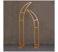 2pcs Gold Wedding Arch with Base Large Flower Stand Bracket for Elegant Party Backdrop 6.9 & 5.9 FT Perfect for Weddings Events Garden Climbing Plants Vines