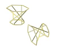2Pcs Golden Carbon Steel Beauty Sponge Holder Powder Puff Storage Stand | Elegant Egg-Shaped Design for Drying Makeup Sponges Faster, Chic Delicate Accessory Suitable for Women and Girls
