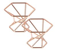 2pcs Golden Carbon Steel Makeup Sponge Holder for Powder Puff Drying | Elegant Compact Rack, 1.8x2.2x2.2 Inch Size, Stores Sponge and Puff, for Vanity Counter Use
