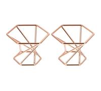 2pcs Golden Carbon Steel Powder Puff Organizer Drying Rack for Sponges | 1.8x2.2x2.2 Inch Size, Elegant Chic Style, for Women and Vanity Tables
