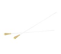 2pcs Golden Conducting Baton 15 Inch Metal Handle for Stage Band Shows | Aluminium Alloy with Resin Details, Non Slip Grip and Weighted Handle, Matte Finish, for Assistant Conductors