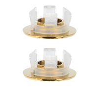 2pcs Golden Copper Sink Overflow Ring Cover for Ceramic Basin | Simple Trim, Universal Fit, Smooth Surface, Quick Replacement for Bathroom Renovation and Kitchen Sink