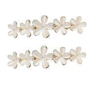 2Pcs Golden Flower Opal Hair Clips Gold Sparkly Wedding Barrettes Fancy Hair Pins Valentines Wedding Prom Engagement Birthday Decorative Accessories for Women Girls Thick Fine Hair,Clips