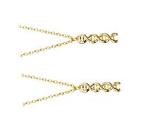 2pcs Golden Graduation Chemical Structure Molecule Pendant Exquisite Spiral Necklace Jewelry Souvenir Alloy present Ornaments