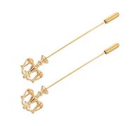 2pcs Golden Libra Balance Scale Brooch Pin for Judges and Graduates | Metal Alloy Finish, Dainty Unisex Design, for Formal Events, Business Attire, Hats and Backpacks