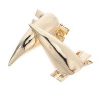 2pcs Golden Metal Devil Horn Hair Clips for Women Halloween Cosplay | Alloy Clip-on Design, Realistic 3d Style, Alligator Grip for Long Hair, Stage Performances and Themed Events