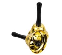 2pcs Golden Metal Hand Bells with Handle Retro Style Call Bell