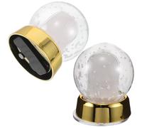 2pcs Golden Photo Snow Globe Frame with Double Sided Insert