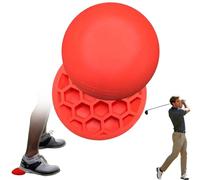 2pcs Golf Force Pedal,Golfs Training Aids Swing Trainer Practice Pad Pedals Exerciser Strength Trainings Mat Putting Foot Pads with Storage Bag 10.5x10.5cm Rubber,for Club Practices Equipment (Red)