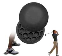 2pcs Golf Force Pedal,Golfs Training Aids Swing Trainer Practice Pad Pedals Exerciser Strength Trainings Mat Putting Foot Pads with Storage Bag 10.5x10.5cm Rubber,for Club Practices Equipment (Black)
