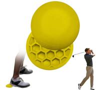 2pcs Golf Force Pedal,Golfs Training Aids Swing Trainer Practice Pad Pedals Exerciser Strength Trainings Mat Putting Foot Pads with Storage Bag 10.5x10.5cm Rubber,for Club Practices Equipment (Yellow)