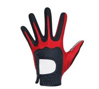 2PCS Golf Gloves PU Leather Superelasticity For Men For Game Ball Glove(Red left hand,XL 25)