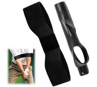 2pcs Golf Grip Trainer and Swing Correcting Arm Band Golf Training Aid Set Ergonomic Grip Attachment with Comfortable Nylon Connection Band for Correct Hand Position Swing Mechanics Men Women Beginner