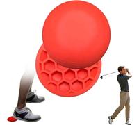 2pcs Golf Pedal, Golfs Training Aids Swing Trainer Practice Pad Pedals Exerciser Strength Trainings Mat Putting Foot Pads with Storage Bag 10.5x10.5cm Rubber for Club Practices Equipment (Red)