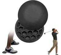 2pcs Golf Pedal, Golfs Training Aids Swing Trainer Practice Pad Pedals Exerciser Strength Trainings Mat Putting Foot Pads with Storage Bag 10.5x10.5cm Rubber for Club Practices Equipment (Black)