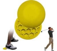 2pcs Golf Pedal, Golfs Training Aids Swing Trainer Practice Pad Pedals Exerciser Strength Trainings Mat Putting Foot Pads with Storage Bag 10.5x10.5cm Rubber for Club Practices Equipment (Yellow)