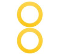 2pcs Golf Putting Ring 16x16x0.8cm Silicone Yellow for Travel Practice | Smooth Surface, Quick Setup, Instant Stroke Feedback, for Putting Green Practice with Balls and Putters