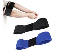 2pcs Golf Swing Arm Band, Elastic Swing Correcting Grip Armband Practical Golf Connection Band Training Aid for Trainer Practice Accessories Golfers Gifts (Black, Blue)