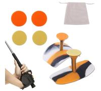 2pcs Golf Training Grip Aid, Square & Rectangle Silicone T Grip Golf Pad with 4 Plastic Replacement Heads Sport Posture Trainer Practice Equipment for Outdoor Indoor Sport Club
