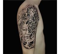 2pcs Good And Evil Between Thoughts Arms Female And Male Temporary Tattoo Stickers, Semi-permanent, Waterproof, Lasting 2 Weeks, Fake Tattoos