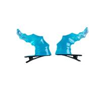 2PCS Goth Devil Horn Shape Hair Clip Halloween Party Headwear For Woman Girls Taking Photo Braids Role Play