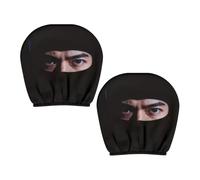 2Pcs Gothic Car Seat Covers Double Sided Print Automotive Headrest Covers Car Interior Decoration Halloween Horror Car Accessories