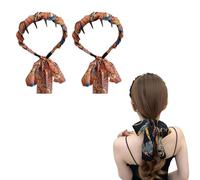 2PCS Gotysles Sweet Floral Wide Brim Bow Hairband, High Cranium Headband, With Teeth Hoop,For Women and Girls (2pcs-B, one size)