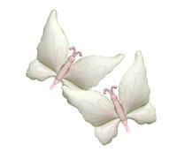 2pcs Gradient Giant Butterfly Foil Mylar Balloon White Butterfly Birthday Decorations for Butterflys Theme Birthday Party Wedding Supplies