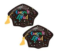 2Pcs Graduation Cap Balloons, Graduation Tin Foil Balloons, Graduation Decorations 2026, Congrats Grad Balloon for High School College Class of 2026 Congratulations Graduate Party Decoration (2)