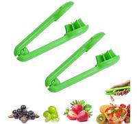 2PCS Grape Cutter Slicer, 2026 New Grape Cutter Tool, Grape Tomato Cherry Strawberry Cutter Tools Into 4 Pieces, Quarter Fruit Cutter with Non-Slip Grip, Multi Fruit Cutter Grape Slicer for Fruits