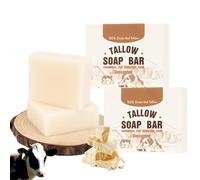 2pcs Grass-Fed Beef Tallow Soap Bars, Bar Soap For Dry & Sensitive Skin, Unscented Beef Tallow Body Wash, Deep Cleaning Face & Body Soaps For Relief, Deep Moisture & Radiant Glow