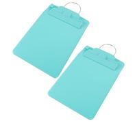 2pcs Green A5 Nursing Clipboard with Hook for Patient Files and Charts | Rigid Plastic Panel, Multilayered Elastic Clips, Vertical Design, Portable Access for Wards, Transfusion Centres, Nurses