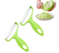 2Pcs Green Cabbage Shredder,Stainless Steel Fruit Vegetable Potato Peeler Cabbage Graters,Vegetable Cutter Cabbage Slicer,Kitchen Must Have for Home Restaurants 18 * 12cm