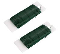 2Pcs Green Florist Wire for Wreath Making | Floral Wire for Flower Arranging | Xmas Wreath Making for crafting Bouquets, Garland, Plants, and Wedding Decorations.