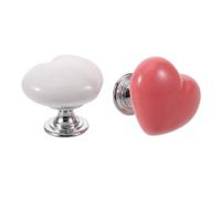 2pcs Green Heart Shape Push to Start Button Cover for Car Interior | Alloy and Ceramic Build, Wear Resistant Finish, Keeps Dust, for Vehicle Cabin Daily Commuting Use