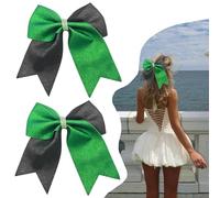 2Pcs Green & Pink Hair Bows - Witch Hair Accessories, Witch Merch Gifts for Women, Inspired Clips for Musical Fans & Costume Parties (Green)