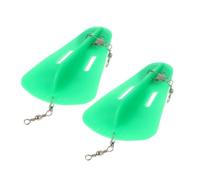 2pcs Green Plastic Diving Board Fishing Tool with Adjustable Weight | Lifelike Wobbling Action, Places Lure to Required Depth, Outdoor Fishing Supplies, Plastic Build