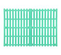 2pcs Green Plastic Rabbit Cage Floor Mats P Pattern Design Small Animal Feet Pads for Bunny Cage Resting and Nesting Sturdy Reusable Rabbit Foot Cushions and Guinea Pig Accessories