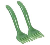 2pcs Green Resin Five Claw Scalp Massager Comb for Daily Home Use | Handheld Manual Tool, Ergonomic Compact Design, Gentle on Skin, for Cheeks and Scalp Wellness