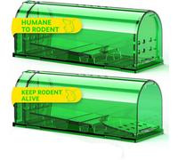 2Pcs Green Trap Mouse Trap Live Catch And Release Reusable No Kill Mousetrap