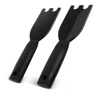 2PCS Grill Scraper for George Foreman Grills, Indoor Grills BBQ Scraper with Grooved Design and Comfort Grip, Heat-Resistant Grill Spatula Tool, Non-Stick Cleaner Brush, for Barbecue