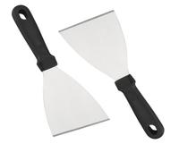 2Pcs Grill Scraper, Griddle Scrape, Stainless Steel Triangular Spatula. Perfect for Cleaning Grills, Flat Tops, Griddles, and Oven Surfaces,Ideal for BBQ Enthusiasts, Professional Chefs, Home Cooks