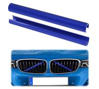 2PCS Grille Insert Trims Stripe for BMW Front Grille Trim Stripes Cover Compatible with V Brace Covers 1/2/3/4/5/6/7 Series F20 F22 F30 F32 G30 G32 G11 G12 (Blue)