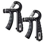 2PCS Grip Strength Trainer with 22-220Lbs (10-100kg) Adjustable Resistance, Hand Grips Strengthener Set with Wide Resistance Range, Grip Trainer for Daily Exercise, Hand Exerciser for Home and Gym